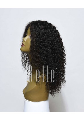 Silk Top Lace Front Wigs 100% Premium Mongolian Virgin Hair 10mm Curl