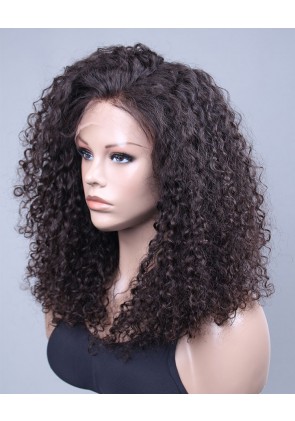 10mm Curl Swiss Lace Front Wigs 100% Premium Brazilian Virgin Hair 