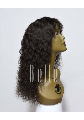 Brazilian Curl 100% Brazilian Virgin Hair 4"x 4" Silk Top Lace Front Wig 