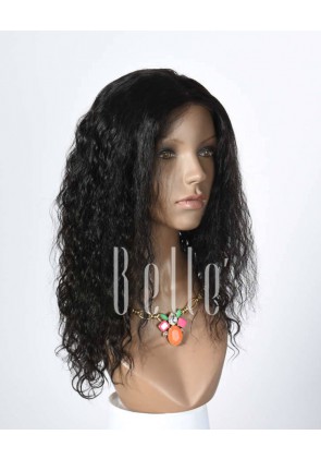 Brazilian Curl 100% Human Hair Peruvian Virgin Hair Silk Top Lace Front Wig Hot-selling