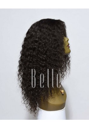 Deep Wave 100% Indian Virgin Hair Lace Front Wig Durable