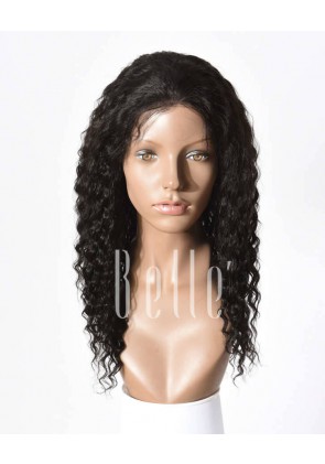 Deep Wave 100% Brazilian Virgin Hair Silk Top Full Lace Wig Invisible knots Natural Looking