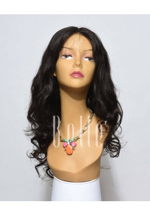 European Curly 100% Premium Human Hair Silk Top Lace Front Wig Chinese Virgin Hair
