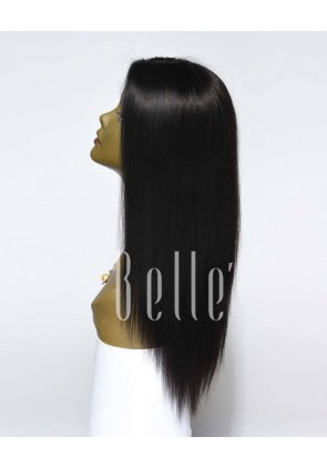 Best Seller Light Yaki 100% Premium Brazilian Virgin Hair 4"X 4" Silk Top Lace Front Wig