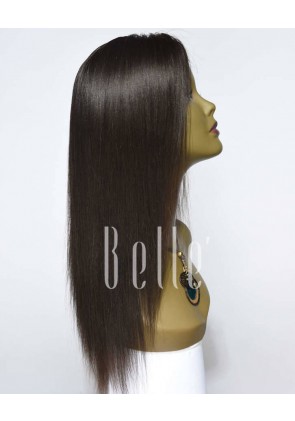 Best Seller Light Yaki 100% Premium Mongolian Virgin Hair Silk Top Lace Front Wig