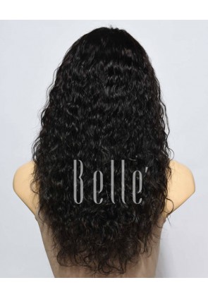 Natural Curl Top-quality Brazilian Virgin Hair Swiss Silk Top Full Lace Wig
