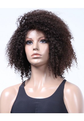 100% Top Grade Human Hair Brazilian Virgin Hair Lace Front Wig Jeri Curl