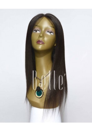 In Stock Silky Straight 100% Best Virgin Brazilian Hair Silk Top Lace Front Wig 