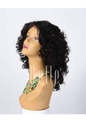 Spiral Curl 100% Premium Human Hair Chinese Virgin Hair Silk Top Lace Front Wig